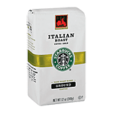 Starbucks Italian Roast roasty & sweet, dark roast ground coffee, 100% arabica coffee Left Picture